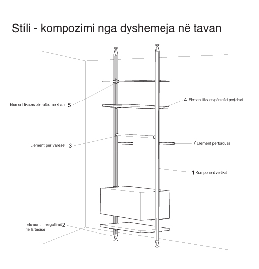 stili kompozimi nga dyshemeja ne tavan https://ahf.al/en/aksesorepermobileri/modular-shelving-system-stiliphos/ Furniture